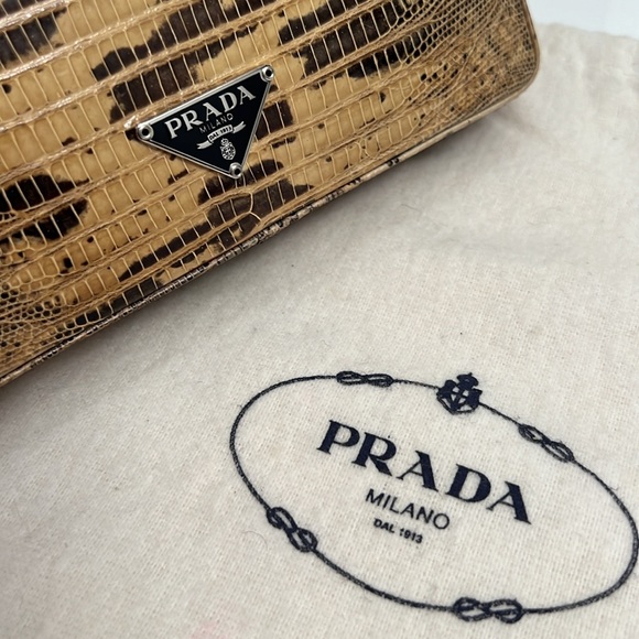 Prada Lizard Leather Mini Handbag 6.5” x 4” - Picture 6 of 11